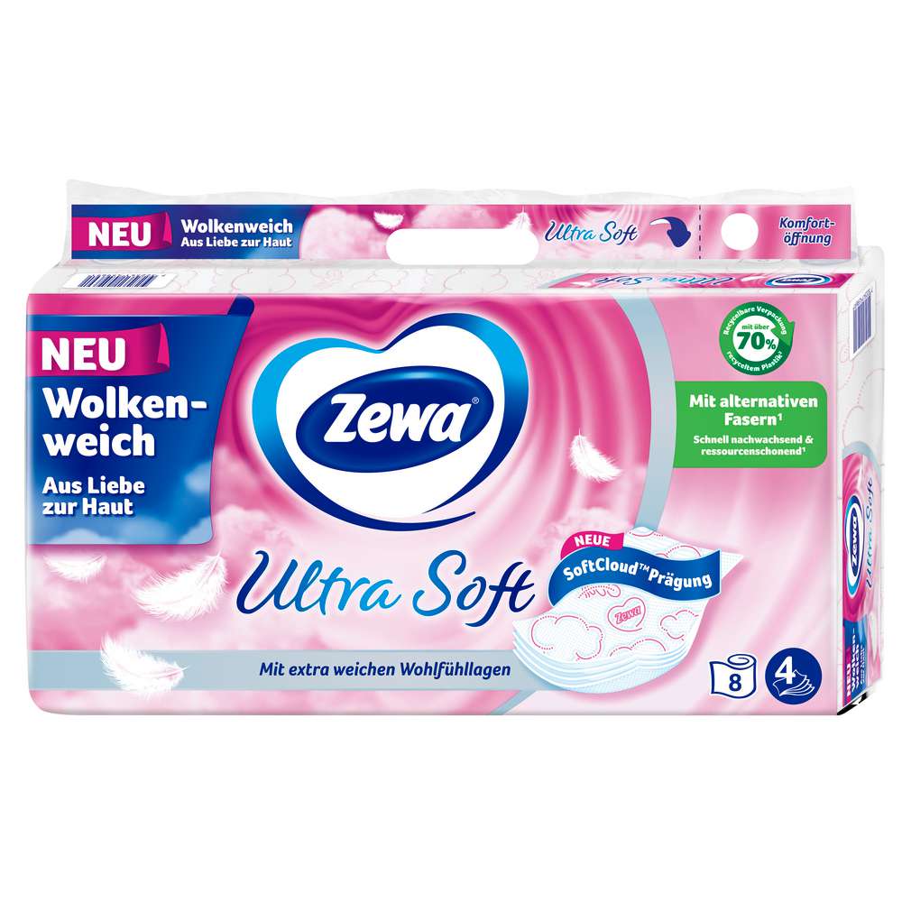 Produktabbildung Zewa Toilettenpapier 4 - lagig, Ultra Soft