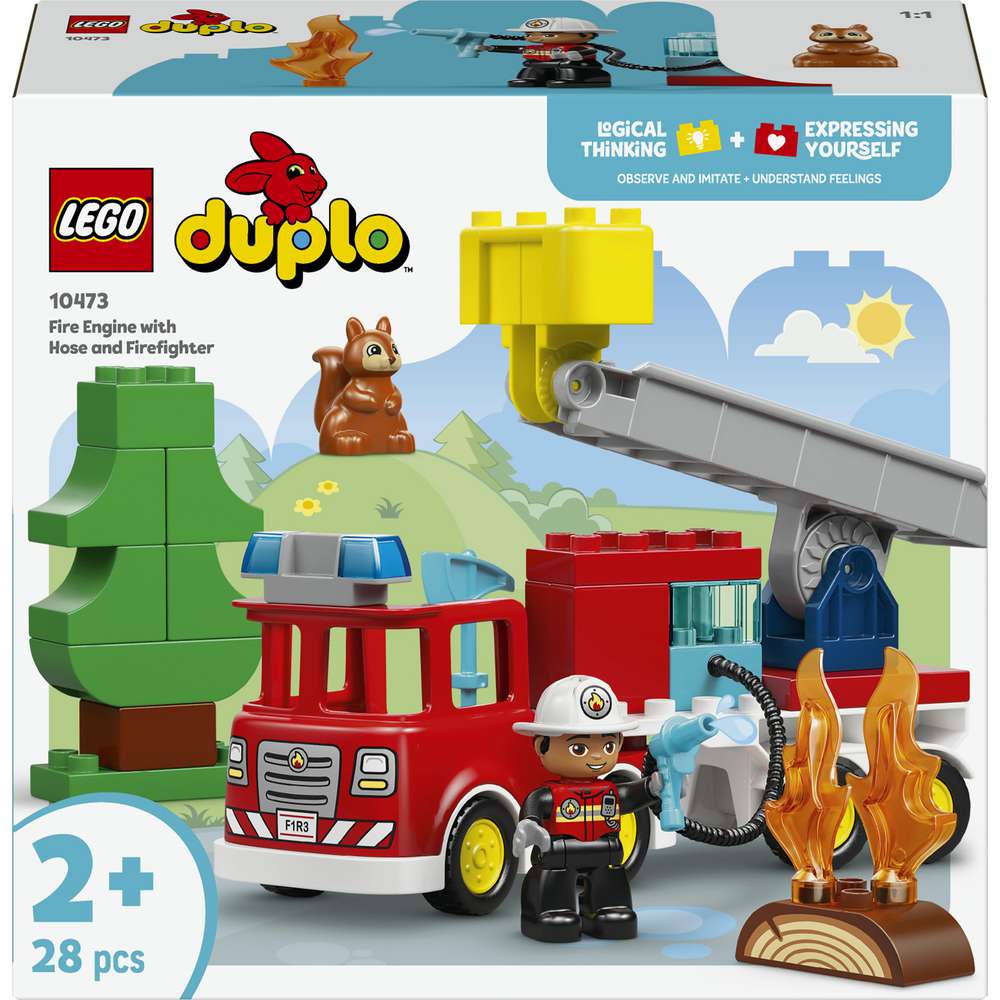 Produktabbildung Lego LEGO DUPLO Town Löschauto mit Schlauch und Feuerwehrmann 10473