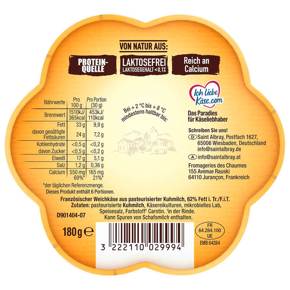 Produktabbildung Saint Albray Weichkäse, L'Original