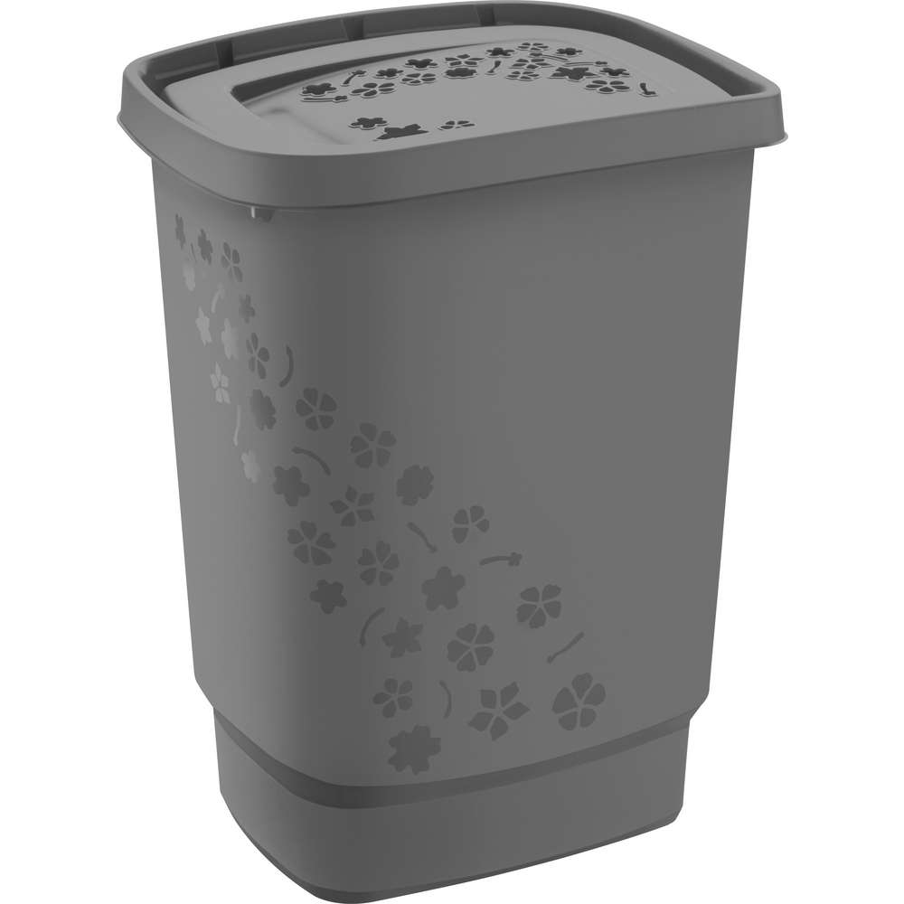 Produktabbildung Rotho Wäschesammler Flowers, antrahzit