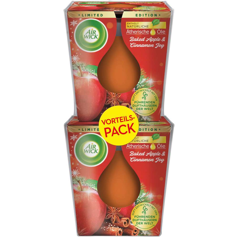 Produktabbildung Air Wick Wohlfühlkerze Duo Baked Apple & Cinamon Joy