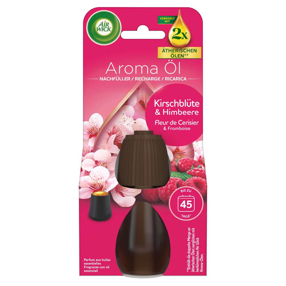 Produktabbildung Air Wick Aroma-Öl Flakon Nachfüller, Kirschblüte & Himbeere