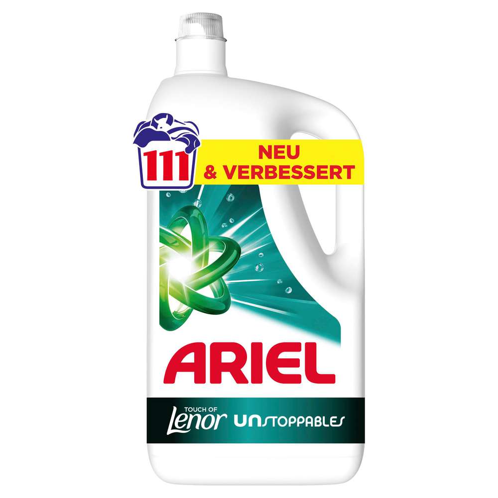 Produktabbildung Ariel Universal-Waschmittel, flüssig, Lenor Unstoppables