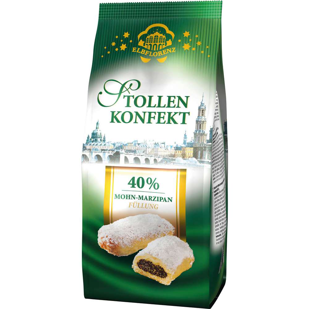 Produktabbildung Elbflorenz Stollenkonfekt mit Mohn-Marzipan Füllung