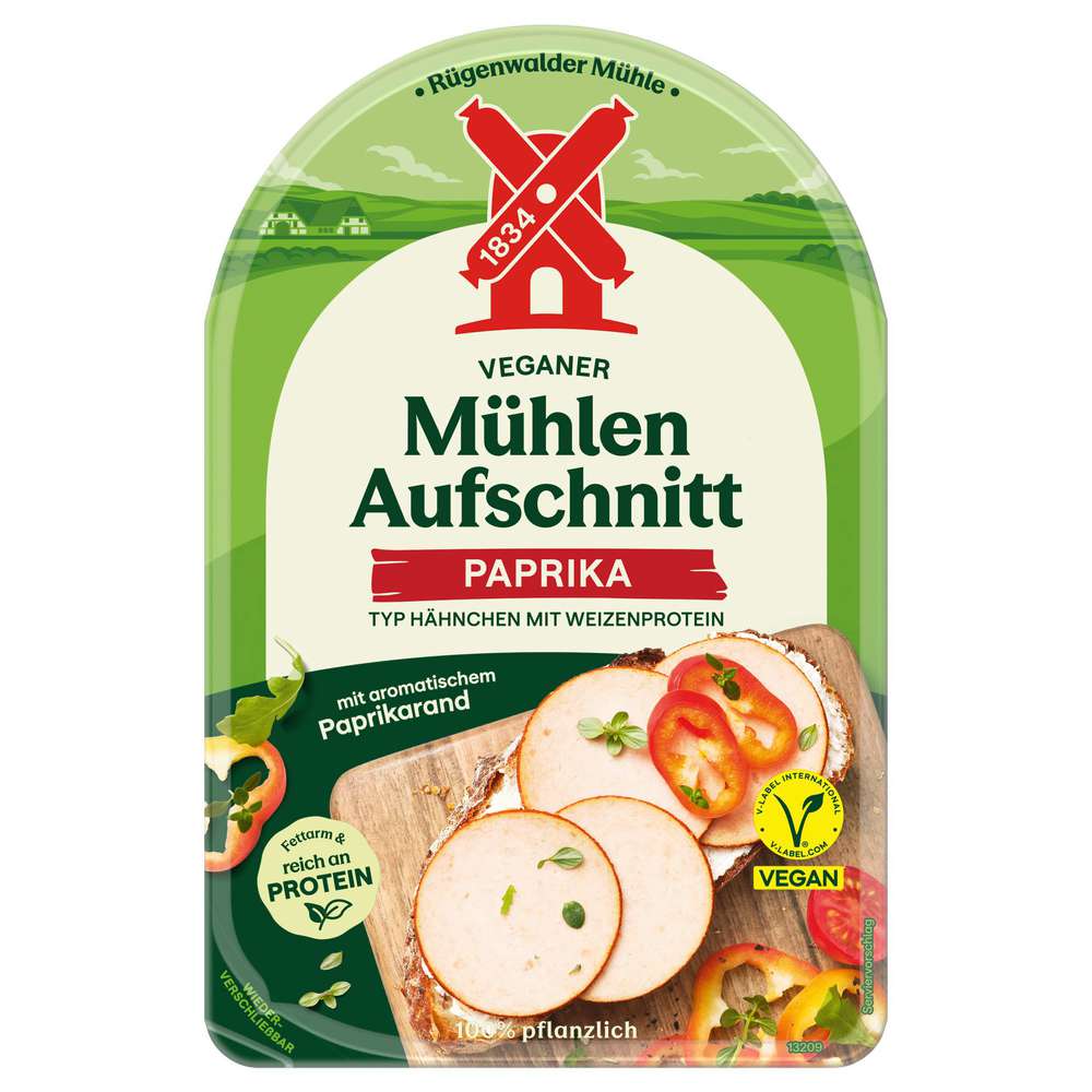 Produktabbildung Rügenwalder Mühle Veganer Aufschnitt Paprika-Hähnchen