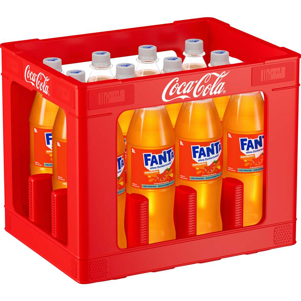 Produktabbildung Fanta Mandarinen-Limonade, zuckerfrei (12x 1,000 Liter)