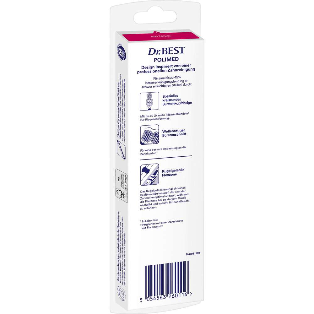 Produktabbildung Dr.Best Zahnbürste Polimed weich
