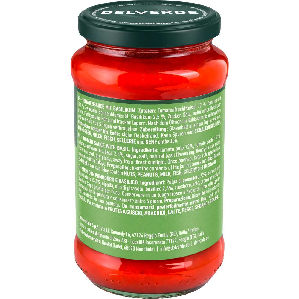 Produktabbildung Delverde Sauce Basilikum