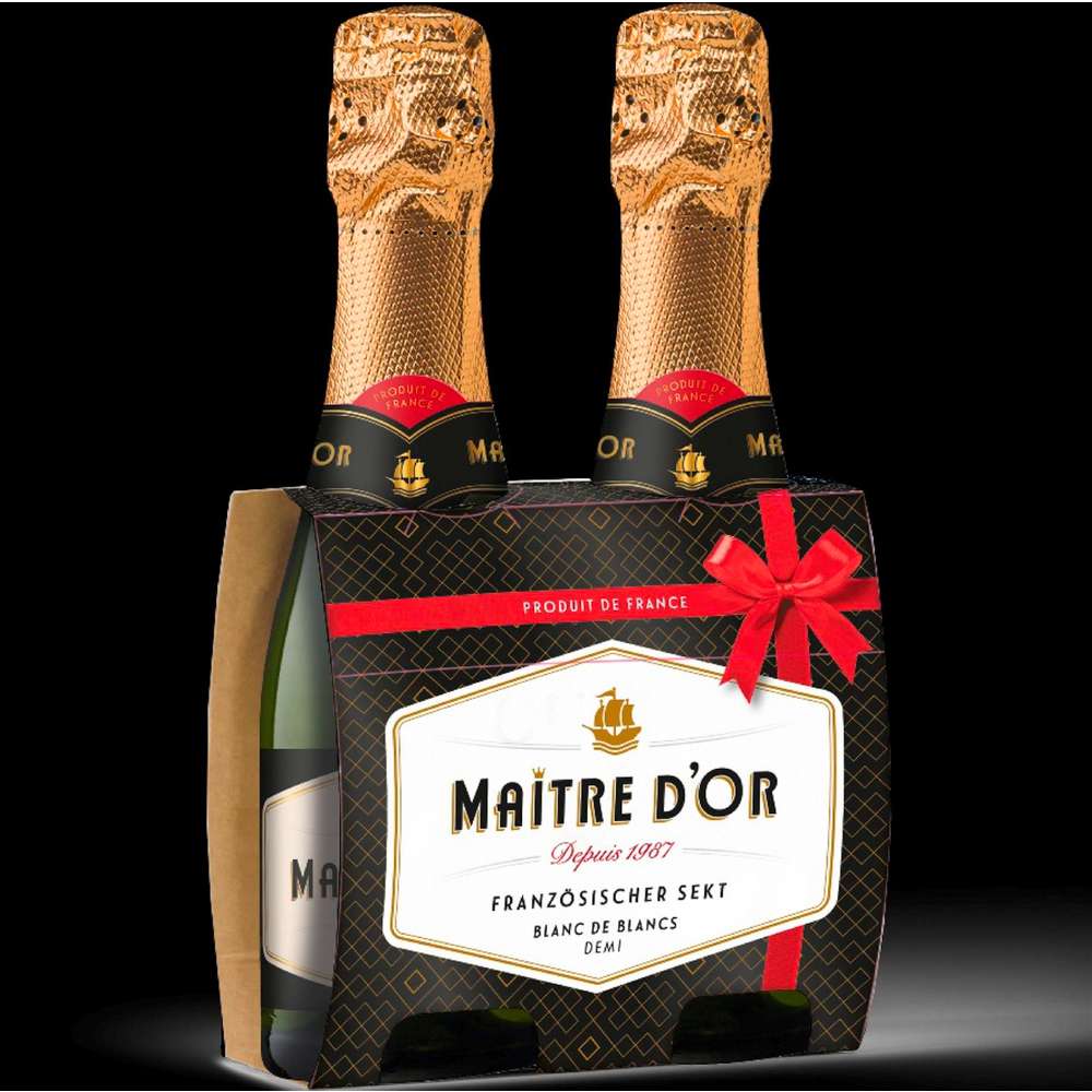 Produktabbildung Maître d'Or Demi-Sec Blanc de Blancs 2x200ml
