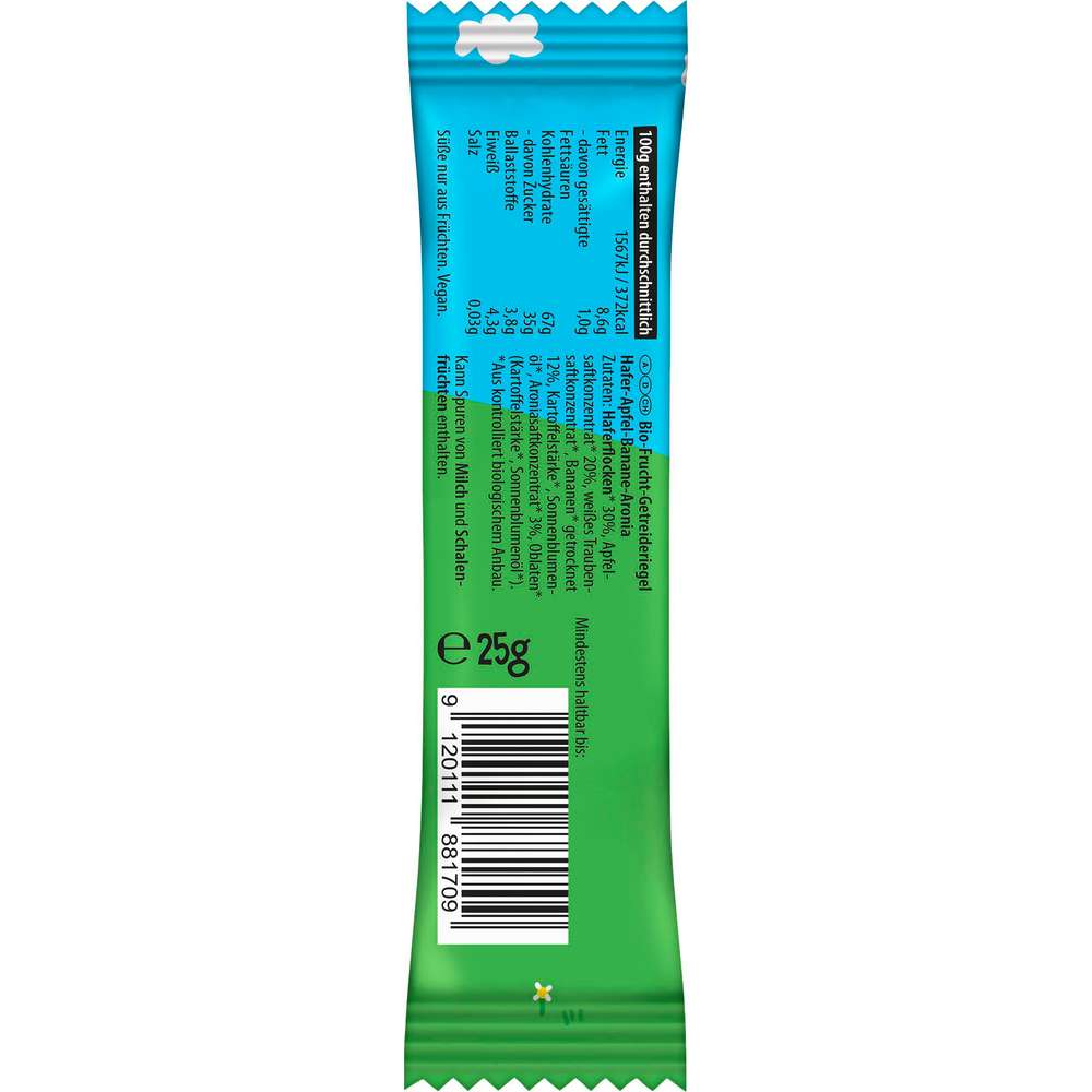 Produktabbildung Pure & Fun Peppa Pig Bio Riegel, Hafer, Apfel, Banane & Aronia
