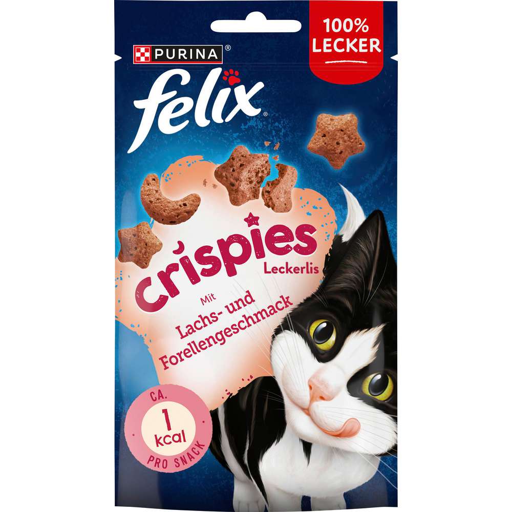 Produktabbildung Felix Katzen-Snack Crispies, Lachs und Forelle