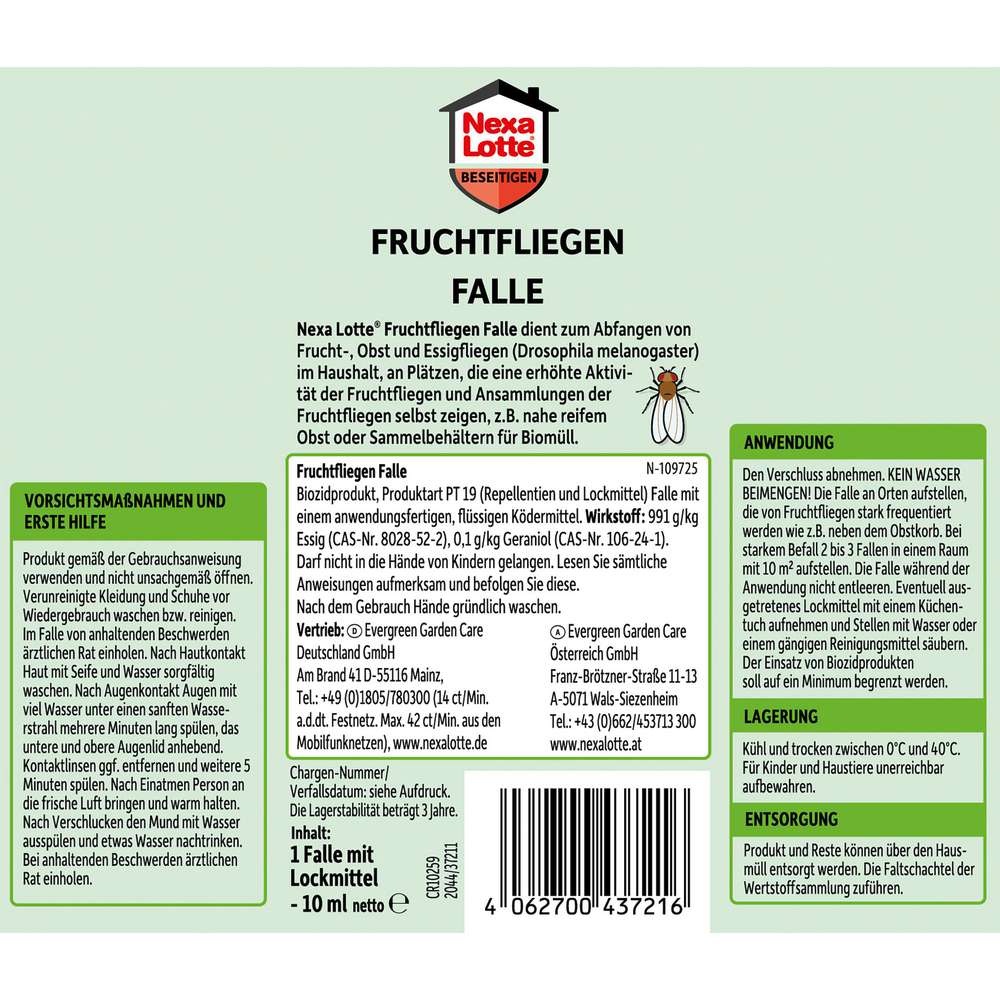 Produktabbildung Nexa Lotte Fruchtfliegenfalle