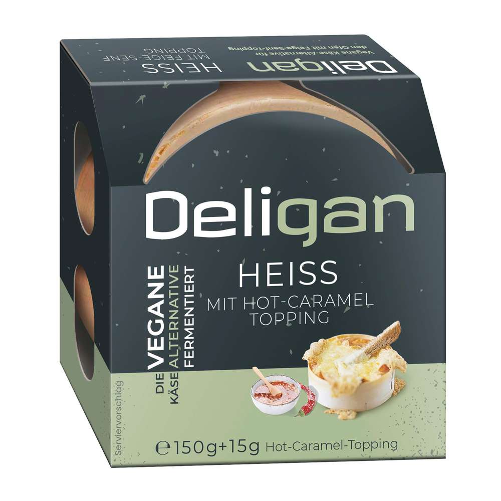 Produktabbildung Deligan Veganer Ofenkäse, Hot-Caramel