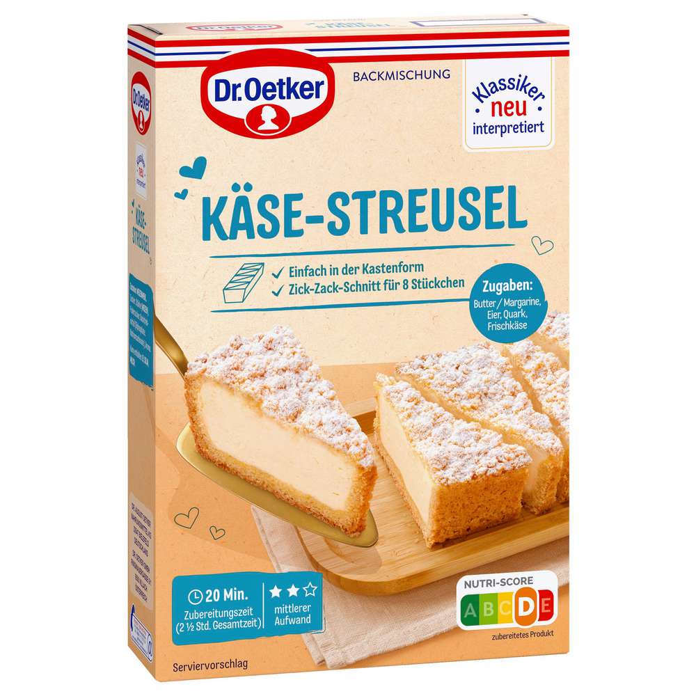 Produktabbildung Dr. Oetker Backmischung Käse-Streusel Kuchen