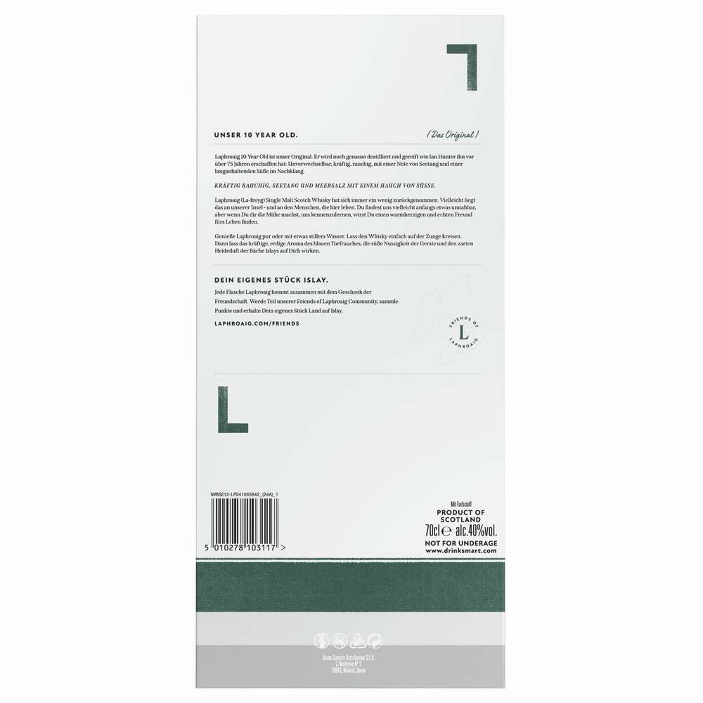 Produktabbildung Laphroaig Islay Single Malt Scotch Whisky 40%