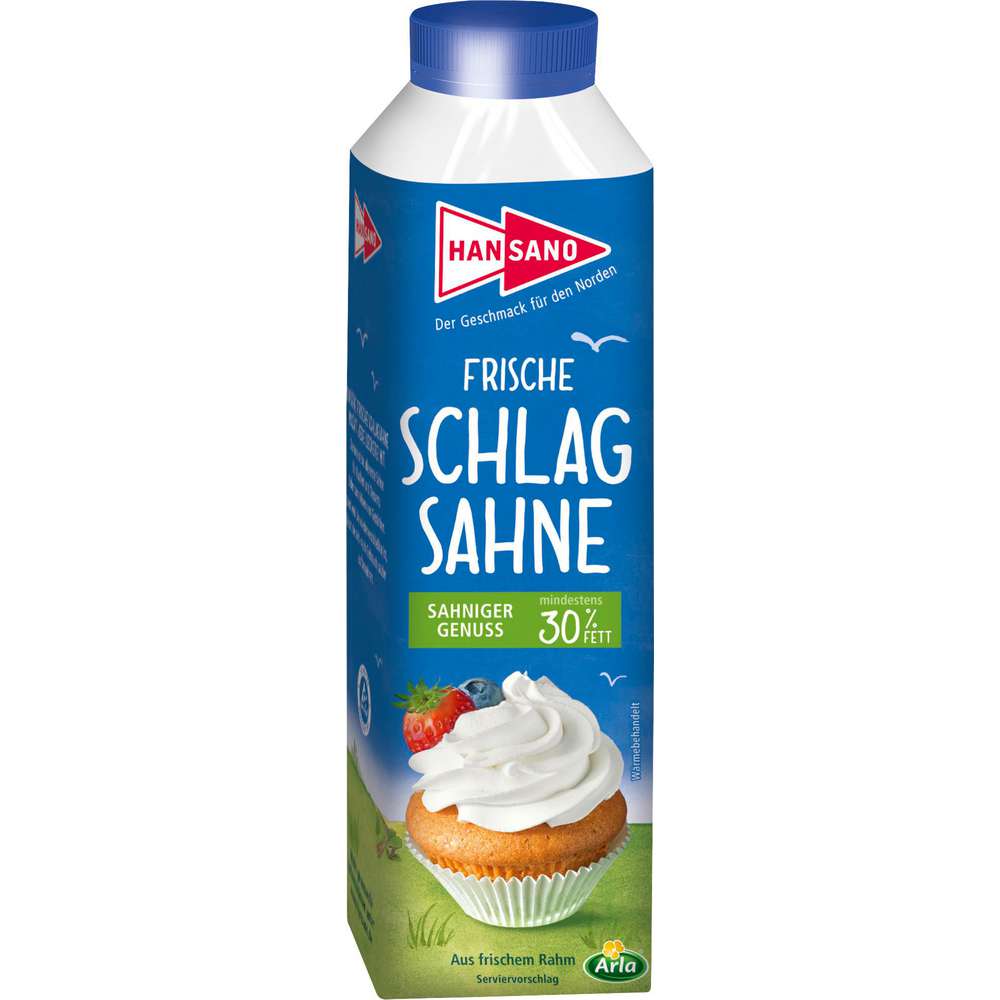 Produktabbildung Hansano Schlagsahne 30% Fett