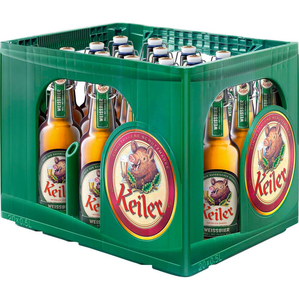 Produktabbildung Keiler Hefe-Weißbier, hell 5,2% (20x 0,500 Liter)