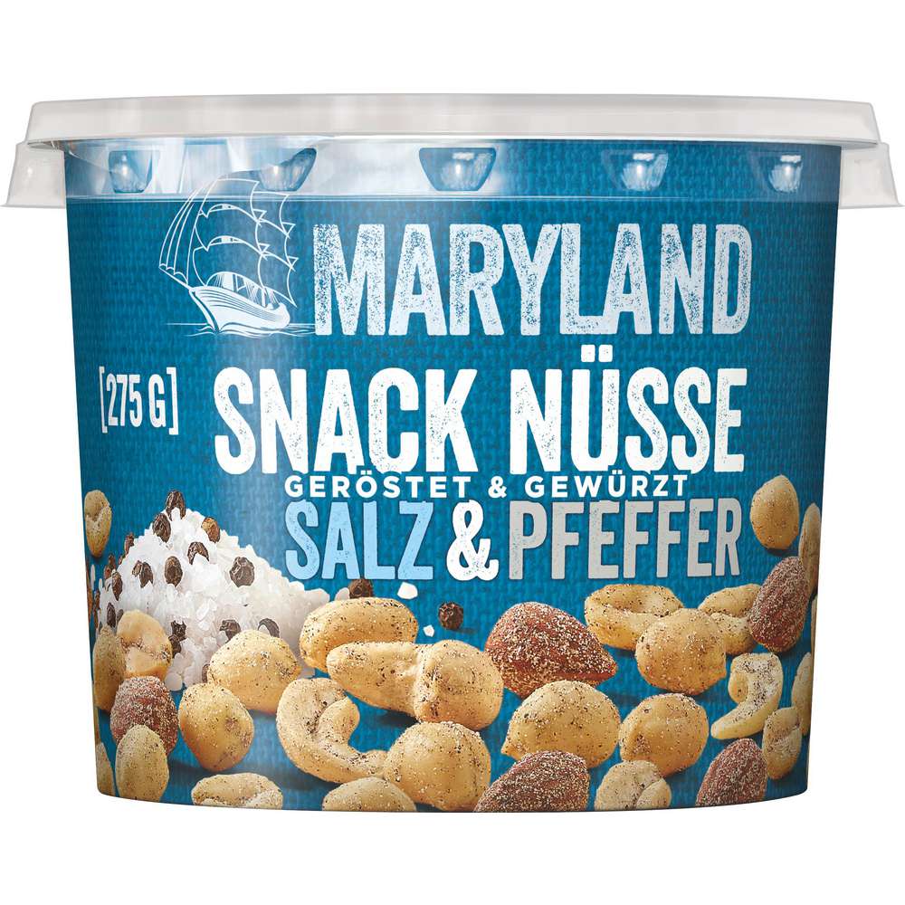 Produktabbildung Maryland Snack-Nüsse Salz & Pfeffer, geröstet & gewürzt