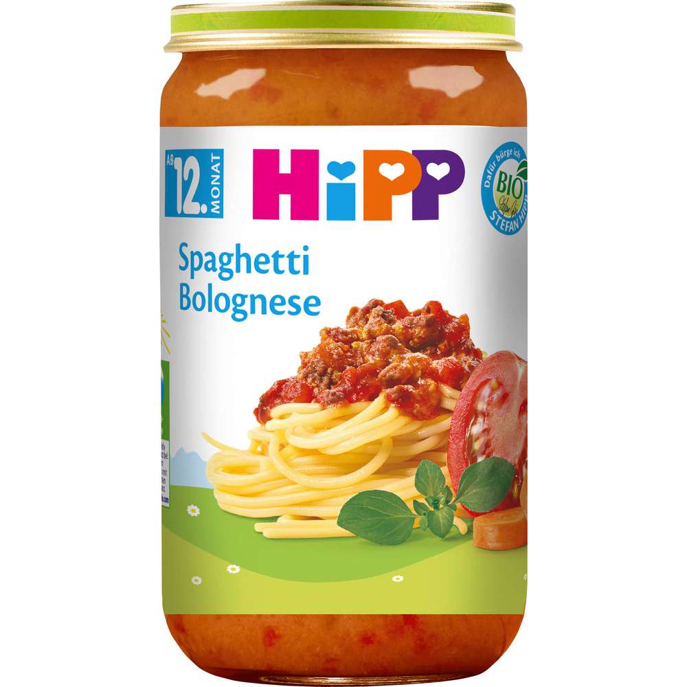 Produktabbildung Hipp Babynahrung Menü, Spaghetti Bolognese