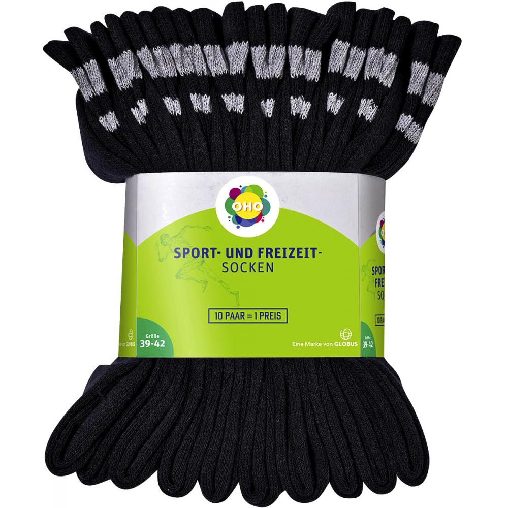 Produktabbildung keine Marke OHO Sport- und Freizeitsocken, je 10er-Pack