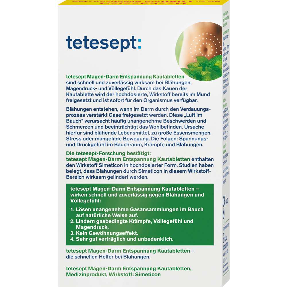 Produktabbildung tetesept Kautabletten, Magen-Darm