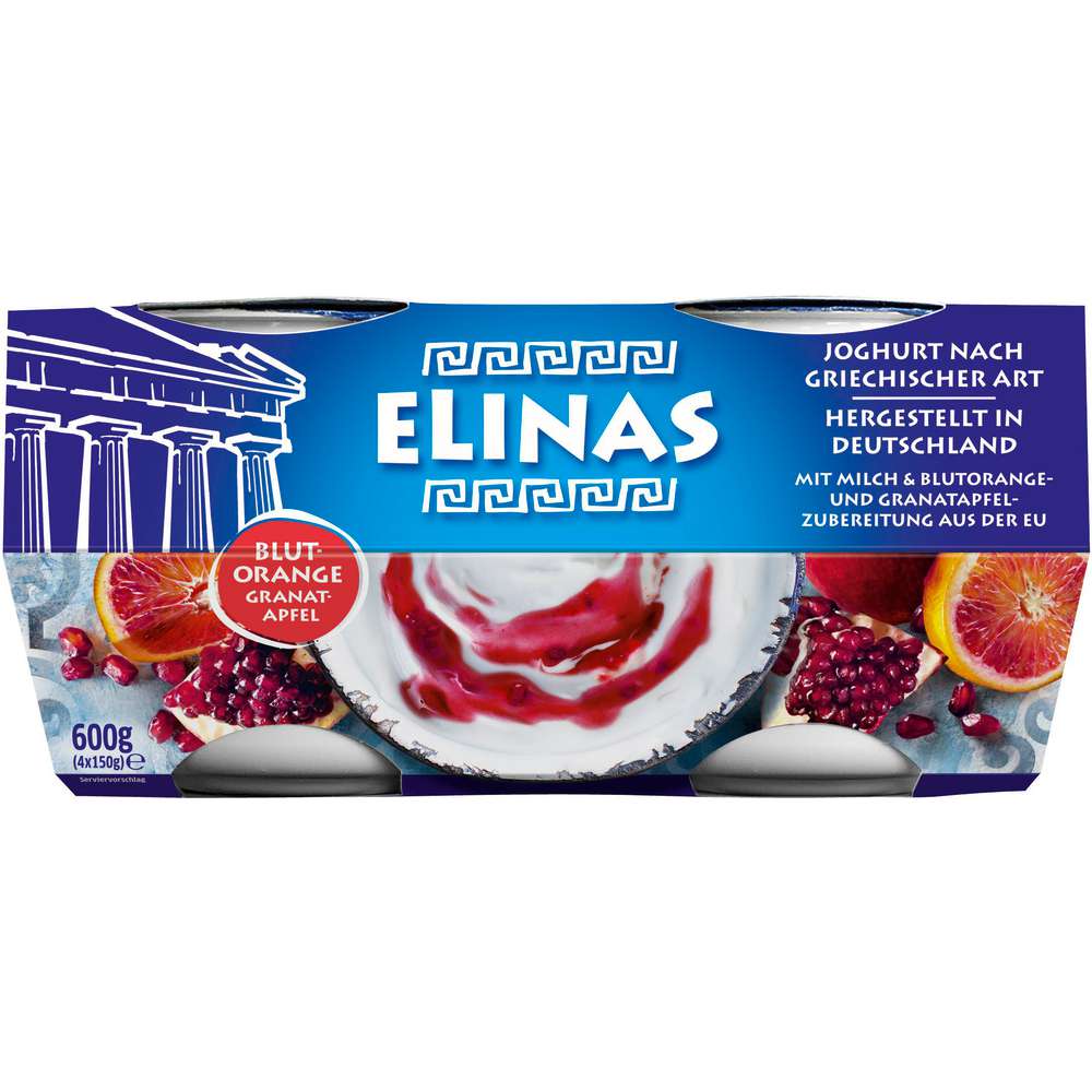 Produktabbildung Elinas Griechischer Joghurt, Blutorange/Granatapfel