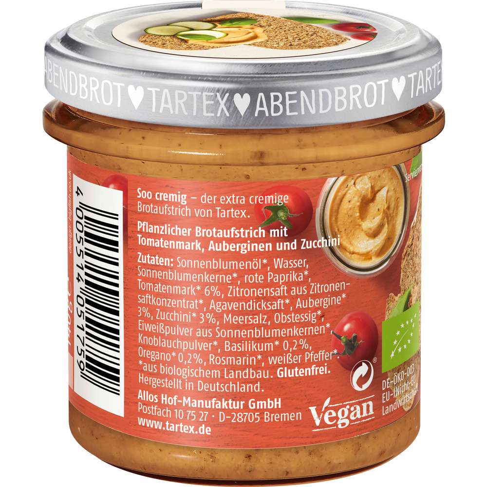 Produktabbildung Tartex Bio Brotaufstrich, Toskana