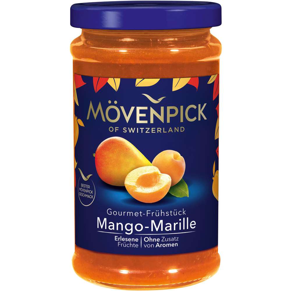 Produktabbildung Mövenpick Fruchtaufstrich Gourmet-Frühstück, Mango-Marille