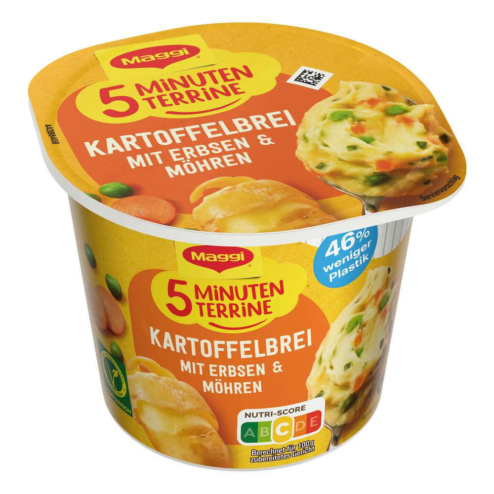 Produktabbildung Maggi 5 Minuten Terrine, Kartoffelbrei mit Erbsen & Möhren