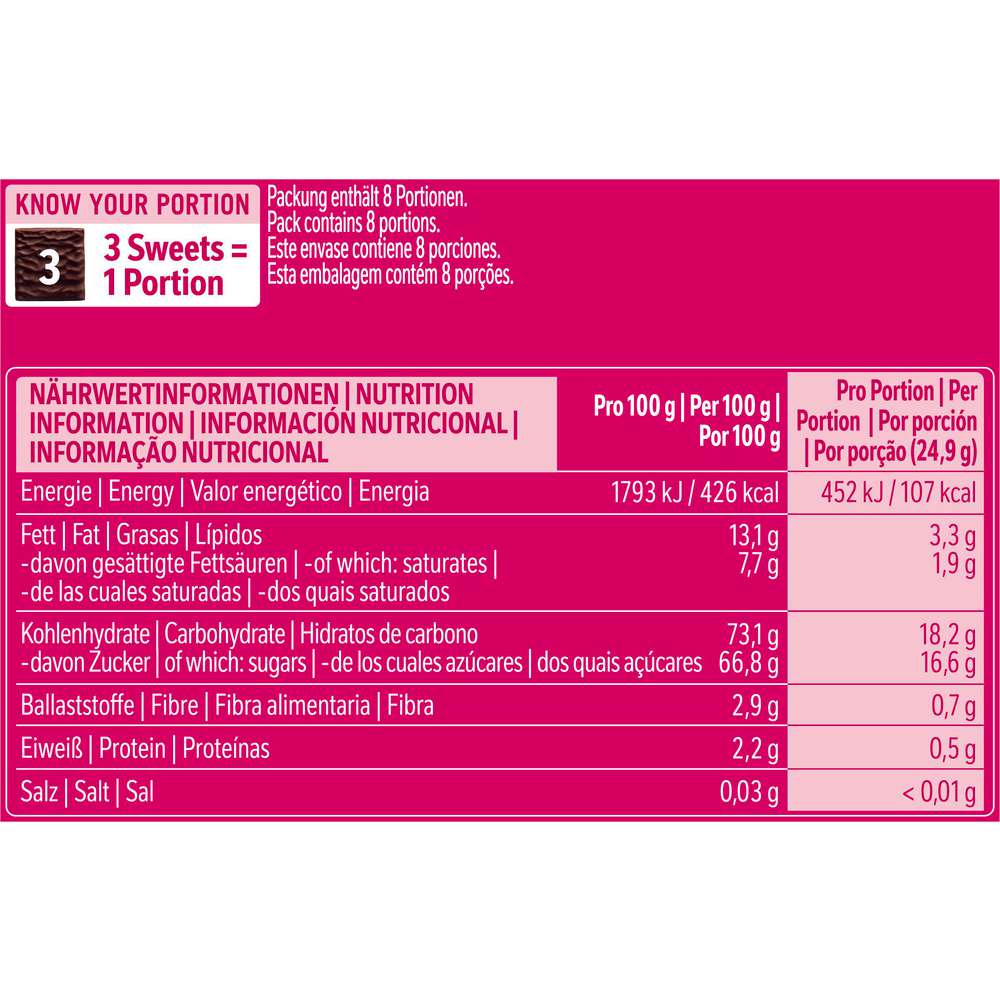 Produktabbildung Nestle After Eight Dark Chocolate Himbeere
