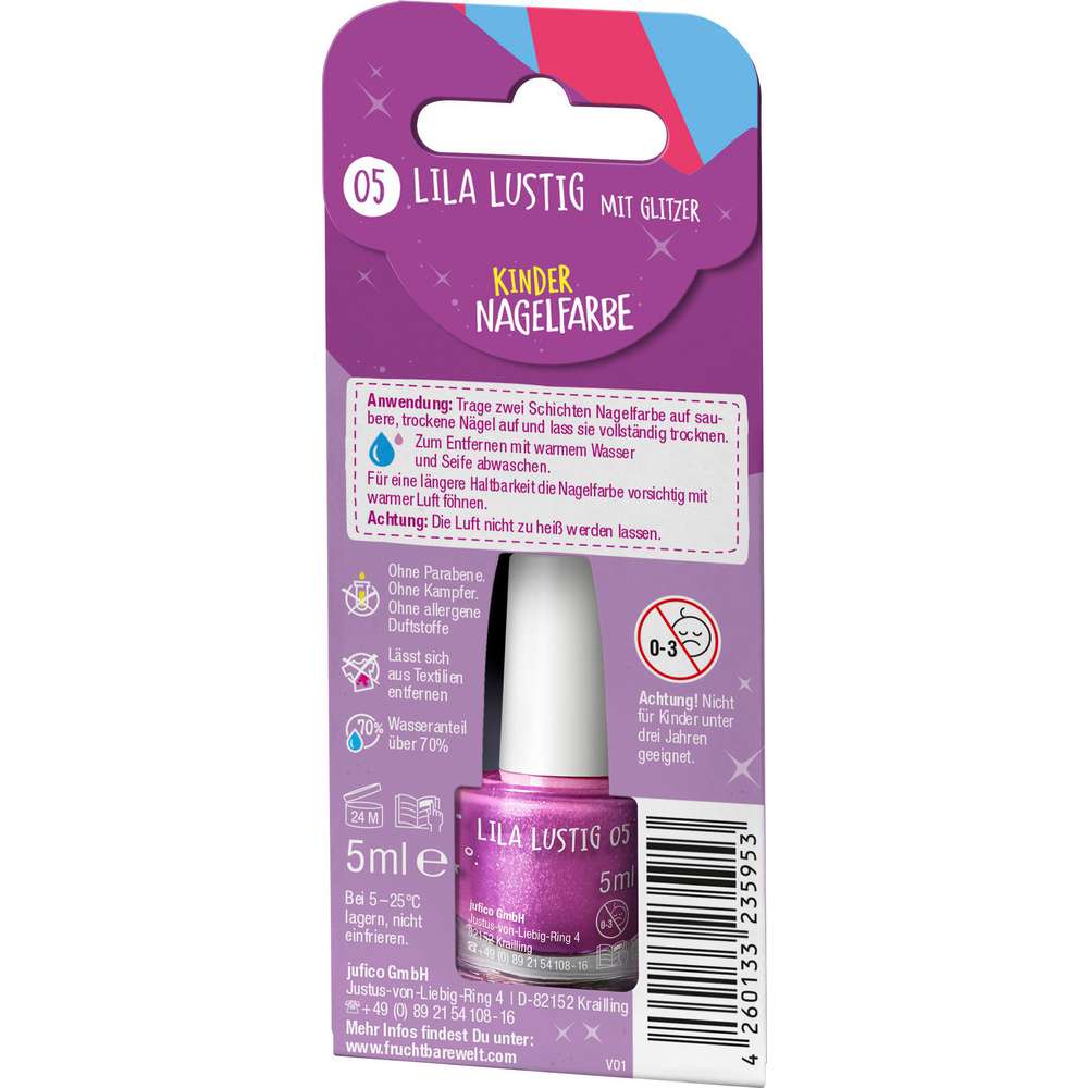 Produktabbildung Fruchtbar Wunderbunt Kinder Nagelfarbe, Lila