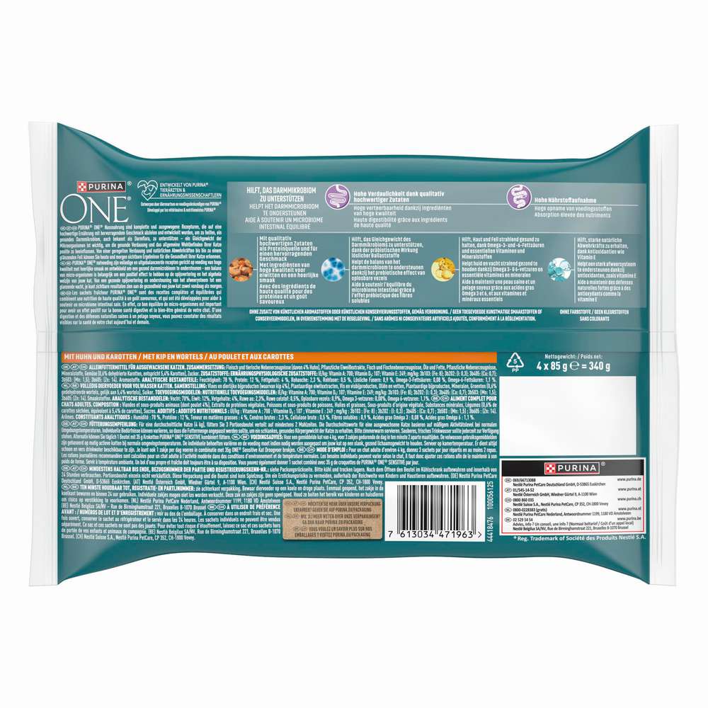 Produktabbildung Purina Katzen-Nassfutter One, Sensitive, Huhn