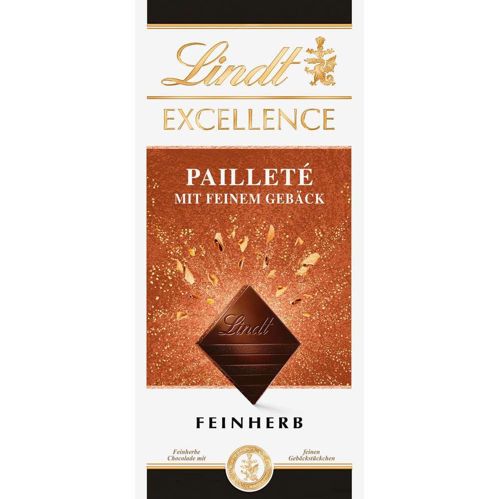 Produktabbildung Lindt Tafelschokolade Excellence Paillete, Feinem Gebäck