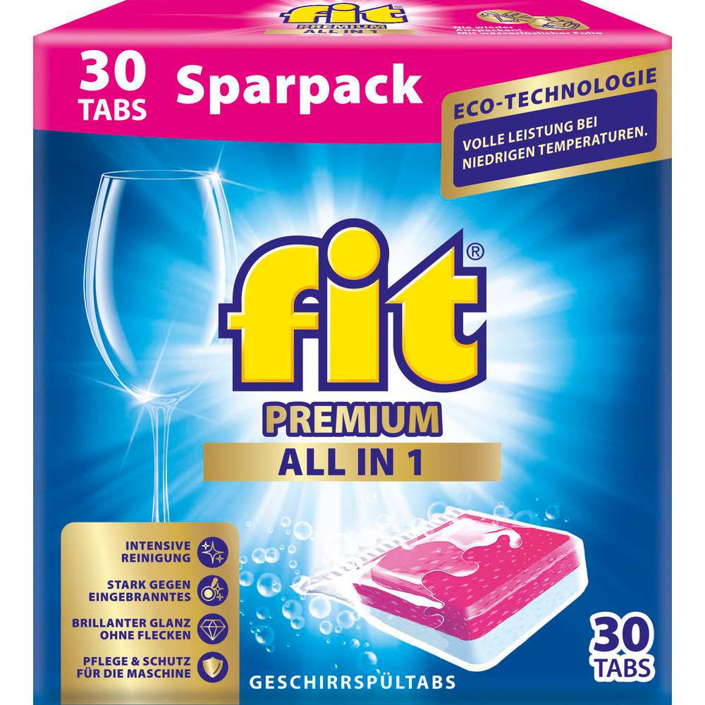 Produktabbildung Fit Geschirrspül-Tabs All in 1, Premium