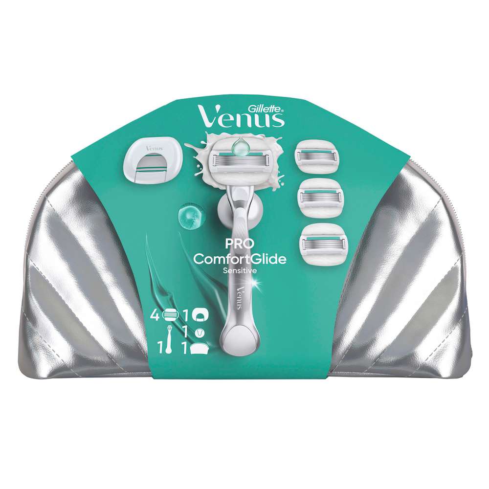 Produktabbildung Gillette Geschenk-Set Venus Pro Comfort Sensitiv + Kulturbeutel