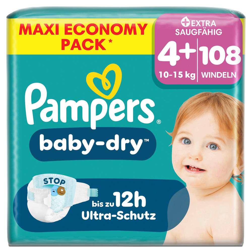 Produktabbildung Pampers Windeln Baby Dry Gr.4 + 10-15 kg