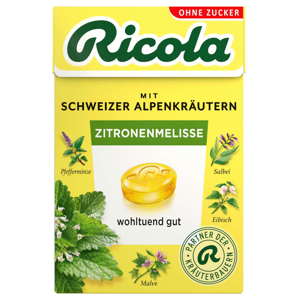 Produktabbildung Ricola Bonbons Zitronen-Melisse, zuckerfrei