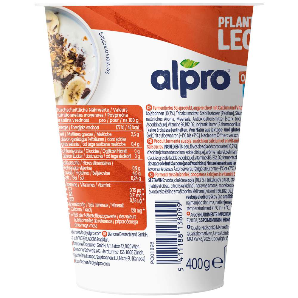 Produktabbildung Alpro Soja-Joghurtalternative Natur ungesüßt