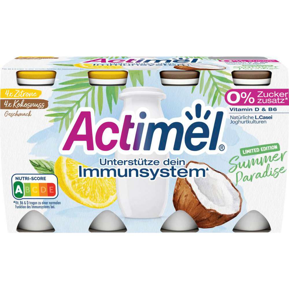 Produktabbildung Danone Actimel Trinkjoghurt,  Zitrone/Kokosnuss