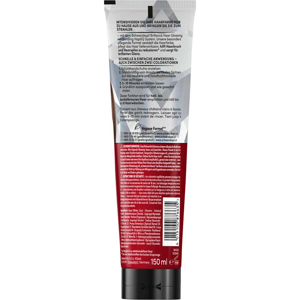 Produktabbildung Schwarzkopf Brillance Haarglossing, Hellbraun