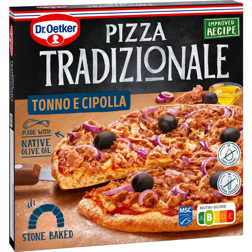 Produktabbildung Dr. Oetker Pizza Tradizionale Tonne E Cipolla, tiefgekühlt
