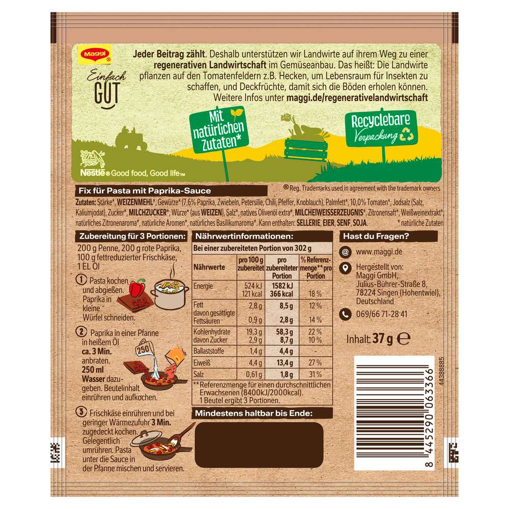Produktabbildung Maggi Fix, Pasta Calabrese