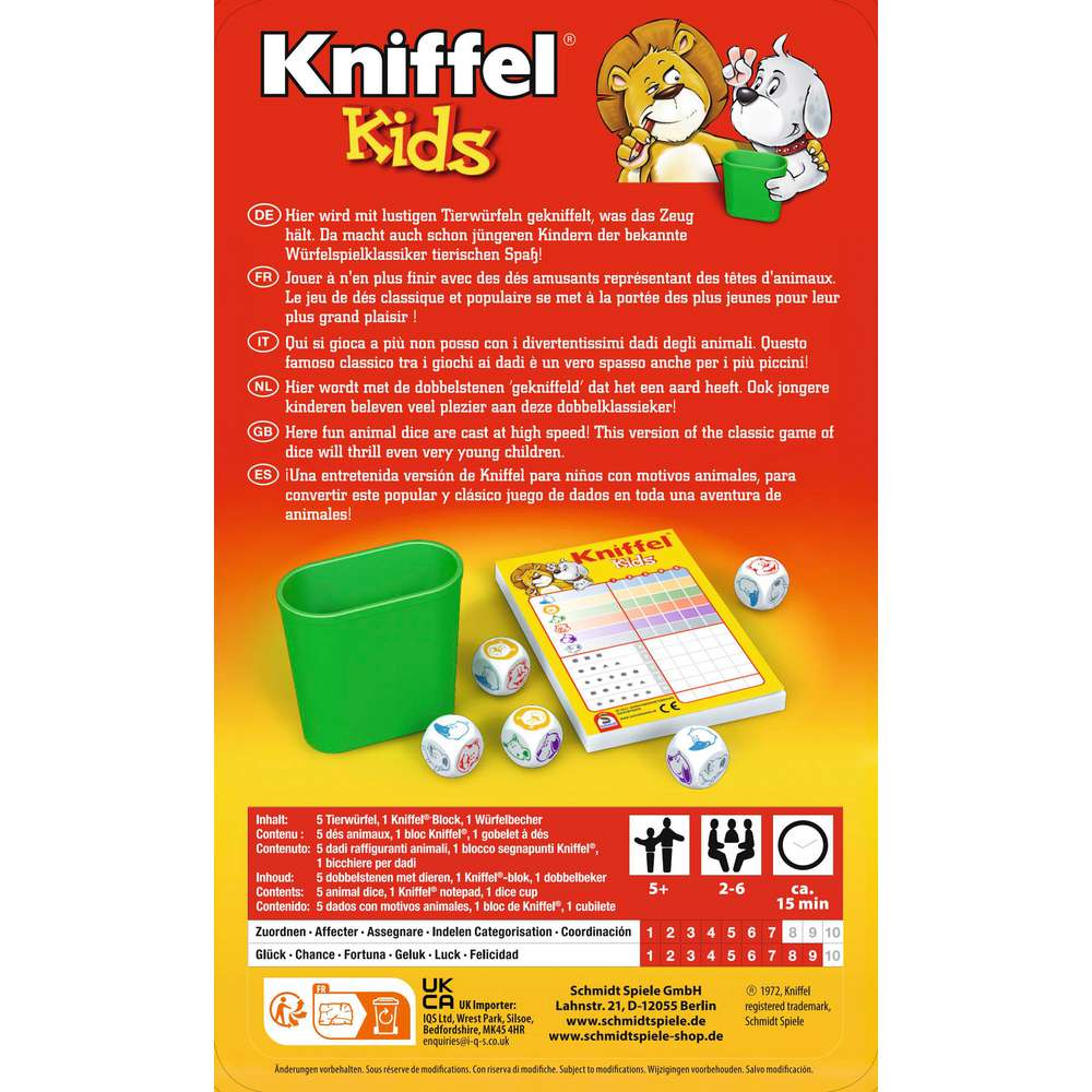Produktabbildung Schmidt Spiele Kniffel Kids