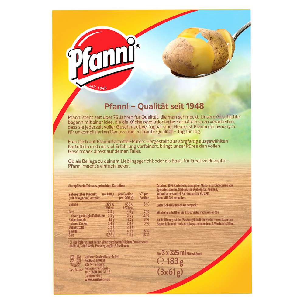 Produktabbildung Pfanni Stampfkartoffeln