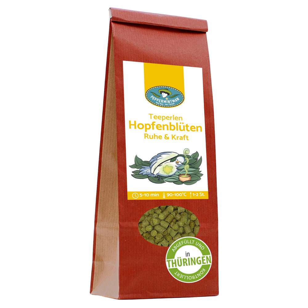 Produktabbildung Peppermintman Teeperlen Hopfenblüten, Ruhe & Kraft