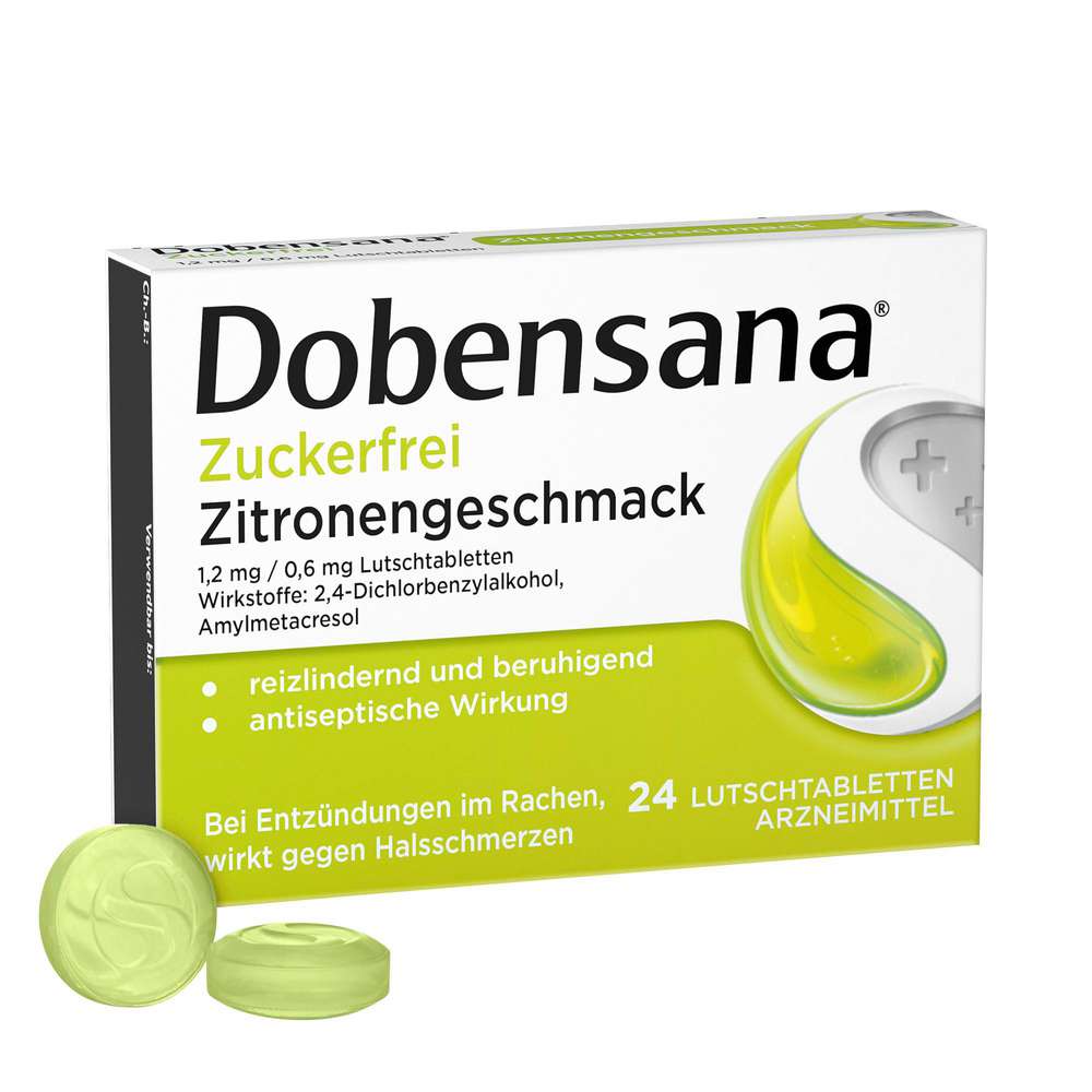 Produktabbildung Dobensana Hals-Lutschtabletten, Zitrone