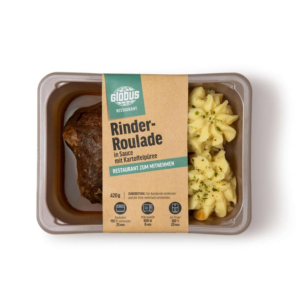 Produktabbildung  Rinderroulade in Sauce mit Kartoffelpüree