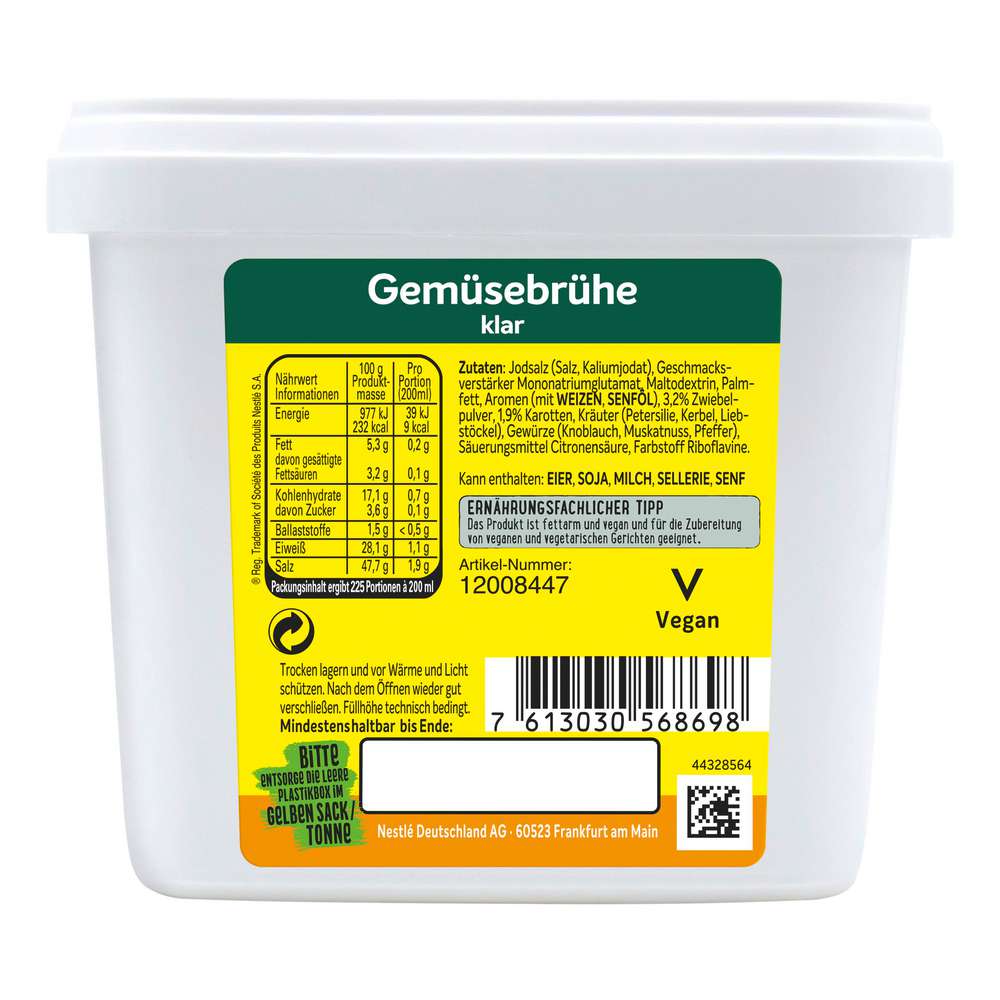 Produktabbildung Maggi Klare Gemüsebrühe