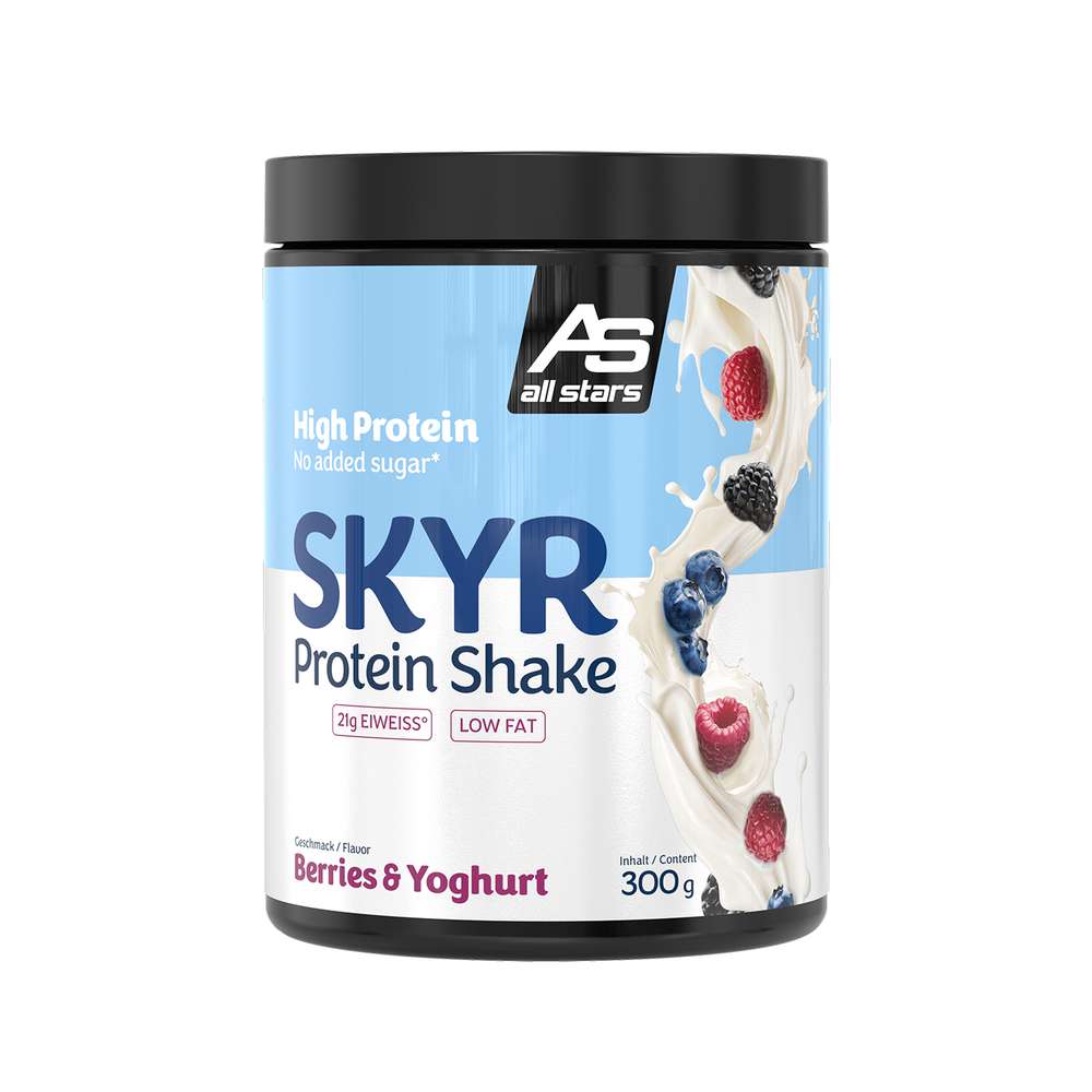 Produktabbildung all stars Skyr Protein-Pulver Shake, Berries & Yoghurt