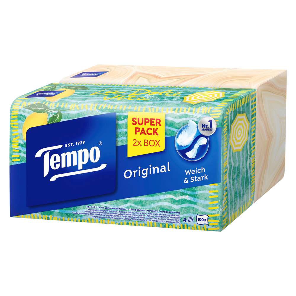 Produktabbildung Tempo Taschentücher-Box Duo, Original